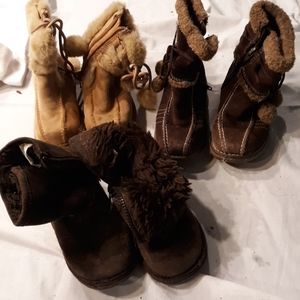 3 Pairs girls boots 7/8